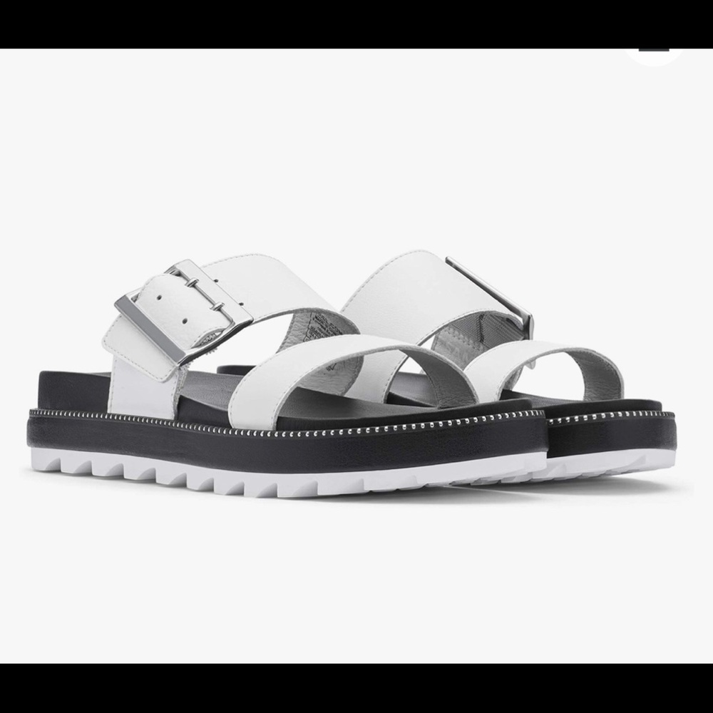 SOREL ROAMING BUCKLE SLIDE SANDAL WHITE Size: V - Picture 5 of 8
